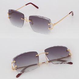 Mirror Designer Read Frame Fashion Men for Women Sunglasses Glasses Factory Outlet Selling Women Man C Decoration Wire Frame Sung Wo Wo