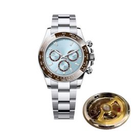 ST Orologio da uomo Designer Nuova versione Movimento meccanico automatico Retro trasparente Impermeabile Ceramica Acciaio inossidabile Orologi da polso maschili altamente luminosi