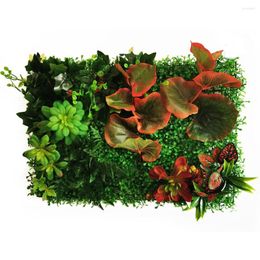 Decorative Flowers Artificial Grass Plant Wall Simulation Succulent Leaves Fake Lawn 40CM 60CM