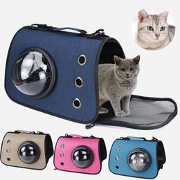 Strollers Cat Carrier Bags Breathable Pet Carriers Small Dog Cat Shoulder Bags Travel Space Capsule Cage Pet Transport Bag