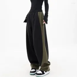 Women's Pants Splicing Contrasting Colour Sports For Men And Women Spring Brand Harem Casual Wide Leg High Street Trend