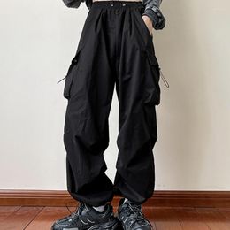 Men's Pants Black Samurai Men's Trousers Plus Size High Street Fashionable Plush Knickerbockers Straight Cargo