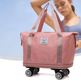 Duffel Bags Universal Wheel Portable Travel Student Moving Handbag Suitcase Large Capacity Clothing Storage Bag Tote