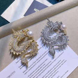 Brooches Badges Animal Dragon Brooch DIY Accessories Anti-friction Gold Colour Anti-oxidation Handwork Pins