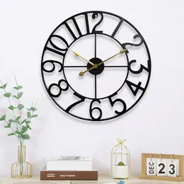 Wall Clocks Clock For Living Room Decor Silent Battery Operated With Arabic Numeral Bedroom Kitchen Patio