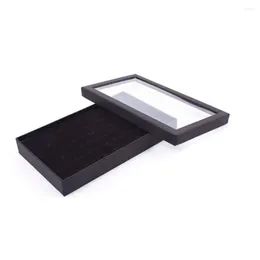 Jewellery Pouches Fashion Transparent Window Show Earring Display Fine Holder Organiser Tray Ring Box Storage
