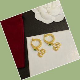 18k gold plated studs 3 colours earring alphabet hoop earrings lover stud party gift jewlry silver stud exquisite earing women circle hoop studs set gift 1