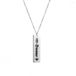 Pendant Necklaces ZDM0010 Selling 2023 Latest Design Custom Drop Stainless Steel Family Letter Engraved Necklace For Gift