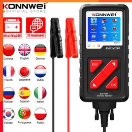 New KONNWEI KW710 Motorcycle Car Truck Battery Tester 6V 12V 24V Battery Analyzer 2000 CCA Charging Cranking Test Tools for the Car