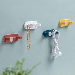 Hooks & Rails Powerful And Seamless Home Storage Punch-free Plastic Double Jewellery Wall Mount Holder DropshipHooks