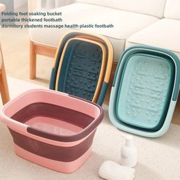 Buckets Folding foot soaking bucket household footbath dormitory students massage health plastic portable thickened 231124