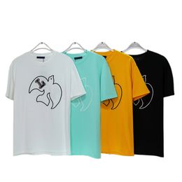 Дизайнерская мужская футболка Новая печатная печать хлопок горячее лето высокий роскошный бренд бренд уличный скейтбордин