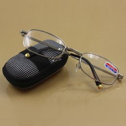 Sunglasses Design Reading Glasses Men Women Folding Spectacles Frame Silver Metal 1.0 1.5 2.0 2.5 3.0 3.5 4.0
