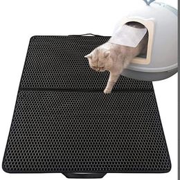 Housebreaking Cat Litter Mat Litter Boxes Trapper Mat Trapper Honeycomb DoubleLayer Waterproof Urine Proof Material Floor Carpet Protection