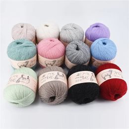 Fabric and Sewing 100 Merino Wool Yarn For Knitting Medium Fine Soft DIY Hand knitted Crochet Hat Sweater Silk Threads 5pcs250g 231124