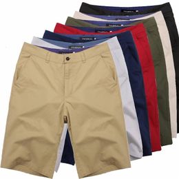 Men's Shorts Summer Casual Shorts Classic Mens Fashion Shorts Cotton Knee Length Chinos Sweatpants Shorts Big Size 44 Masculina Bottom Beach 230426