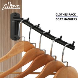Towel Racks Clothes Rack Coat Hangers Wall Mounted Hanger Stainless Steel Indoor Space Saving Clothes Hangers for clothes Bathroom Swing Arm 231124