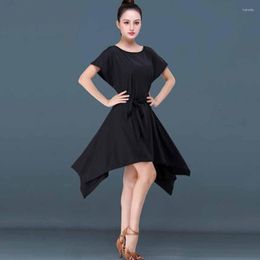 Stage Wear Latin Dance Clothing Female Adult 2023 High-end Dress Just Clothes Practise Short Sleeves