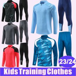 2023 2024 GREALISH Training Wear Kids Kit Soccer Jersey FODEN HAALAND DE BRUYNE MAHREZ BERNARDO PHILLIPS RUBEN Jacket Football Shirts