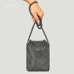 Pu Chain Crossbody Bag for Women Versatile and Compact Mobile Phone Bag Niche Mini Car Stitching Shoulder Bag 230420