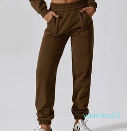 Yoga Outfit Women Yoga Jogging Ladies Sweatpants Scubaa Fleece Sweater Pants Fitness Autumn and Winter Colors