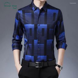 Men's Casual Shirts Spring Autumn Long Sleeve Smart Slim Fit Business Shirt