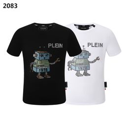 PLEIN BEAR T SHIRT Mens Designer Tshirts Brand Clothing Rhinestone PP Skulls Men T-SHIRT ROUND NECK SS SKULL AND PLEIN WITH CRYSTALS Hip Hop Tshirt Top Tees 161288