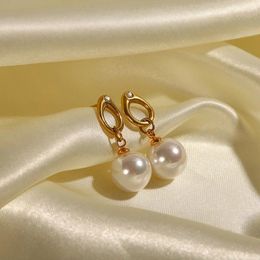 Dangle Earrings Ins French Style Natural Pearl Pendant For Women Fashion Luxury Jewellery Girl Anniversary Gift