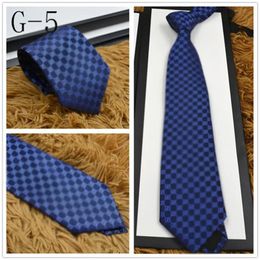 2023 aa Men Necktie Design Mens Ties Fashion Neck Tie Stripes Pattern Embroidery Luxurys Designers Business Cravate Neckwear0012