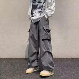 Men's Pants Men Hiphop Street Overalls Oversized Pocket Trousers Harajuku Loose Solid Colour Casual Male Multi Baggy