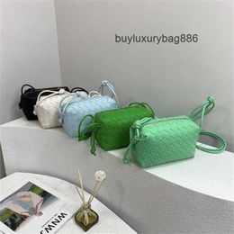 Designer Bags BottegavVeneta handbags trend Bags Handbag Womens Spring and Summer New Woven Leather Womens Bag Korean Fashion Crossbody One Shoulder Small Square B