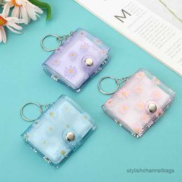 4pcs Keychains Pockets Small Photo Album Mini Photos Collect Book Creative Card Holder With Keychain Card Bag Holder