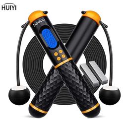 Jump Ropes Jump Ropes with Counter Adjustable Digital Counter Weighted Speed Skipping Rope with Calorie Timer for Leg and Body Training P230425