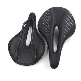 Bike Saddles Ultralight 3K leather carbon Fibre bicycle saddle road mountain bike seat cushion 240143155 230425