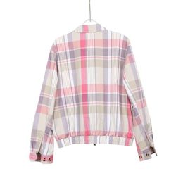 Ralphs Designer Laurens Jacket Top Quality Embroidered Logo Chequered Coat Spicy Girl Short Jacket Flip Collar Coat Women Loose And Comfortable