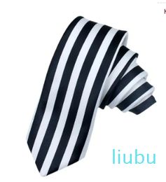 Ribbon Anime Tie Japanese Clothing Black White Vertical Stripe Patterned Necktie Props Accessories