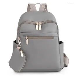 School Bags Women Anti-theft Backpack Waterproof Fabric Large Female Shoulder Bag LargeCapacity Simple Style Casual Travel Teenage Girls Sac