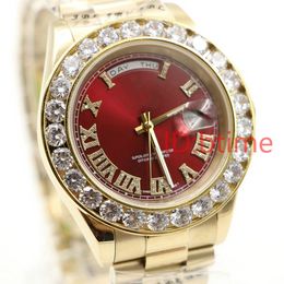 Luxury mens watch designer watches high quality Fashion President 18K Gold Big diamonds Bezel Stainless steel Automatic Movement for men diamond Wristwatches