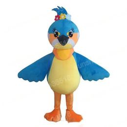 Adult size Lovly Blue Bird Mascot Costume Cartoon theme character Carnival Unisex Halloween Birthday Party Fancy Outdoor Outfit For Men Women