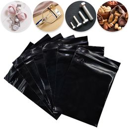 Storage Bags 100Pcs Smell Proof Mylar Resealable Odour Holographic Packaging Pouch Bag With Clear Window Food Supplie
