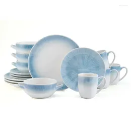 Plates Logan 16-Piece Dinnerware Set Dinner Dishes Serving Sets