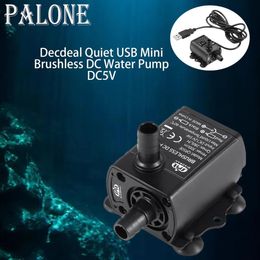 Pumps USB Mini Submersible Pump 5V Micro Brushless Fountain Pet Water Dispenser Cultivation Submersible Fountain Aquarium Circulation