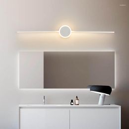 Wall Lamps Modern LED White Black Iron Aluminium Acrylic Base Decor Walls Sconce For Bathroom Bedroom Living Room Indoor Lighting