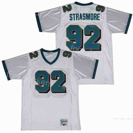 Film Football 92 Spencer Strasmore Movie Jerseys Miami Ballers TV Show Rock College Breathable Stitched Pullover For Sport Fans Breathable Uniform Team White Sale