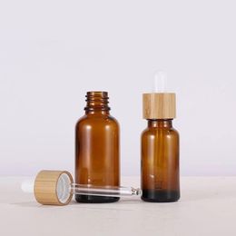 Empty Skin Care Dropper Bottles For Cosmetics Essential Oil Toner Bottle Amber Clear Glass Packaging Bottles Iowoc