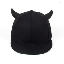 Ball Caps Vintage Trucker Hat Novelty Punk Horn Baseball Cap For Workout