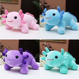 Manufacturers wholesale 4-color 30cm cute salamander plush toys cartoon games surrounding animals children's birthday gifts