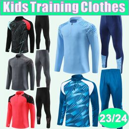 23 24 GREALISH Training Wear Kids Kit Soccer Jersey FODEN HAALAND DE BRUYNE MAHREZ BERNARDO PHILLIPS RUBEN Jacket Football Shirts Uniforms