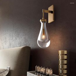 Wall Lamps Glass Lamp Sconces Merdiven Korean Room Decor Long Led Light For Bedroom Applique