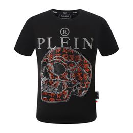 PLEIN BEAR T SHIRT Mens Designer Tshirts Brand Clothing Rhinestone PP Skulls Men T-SHIRT ROUND NECK SS SKULL Hip Hop Tshirt Top Tees 161253